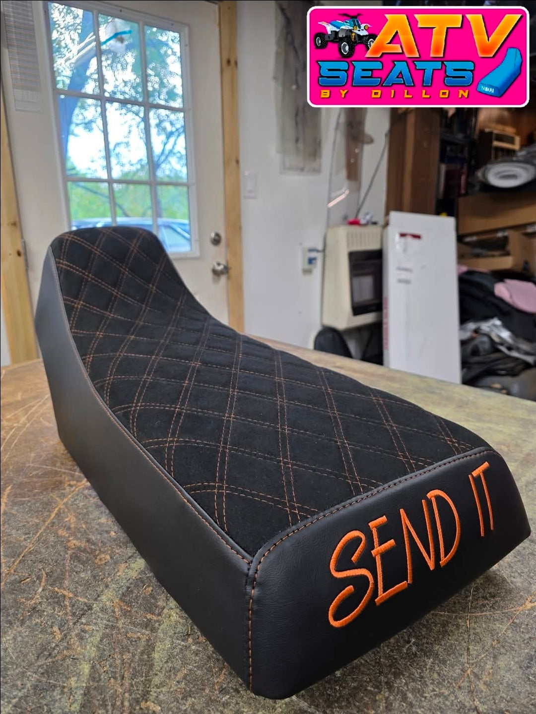 Full Complete Yamaha Banshee Seat W/ Suede Top Double Diamond