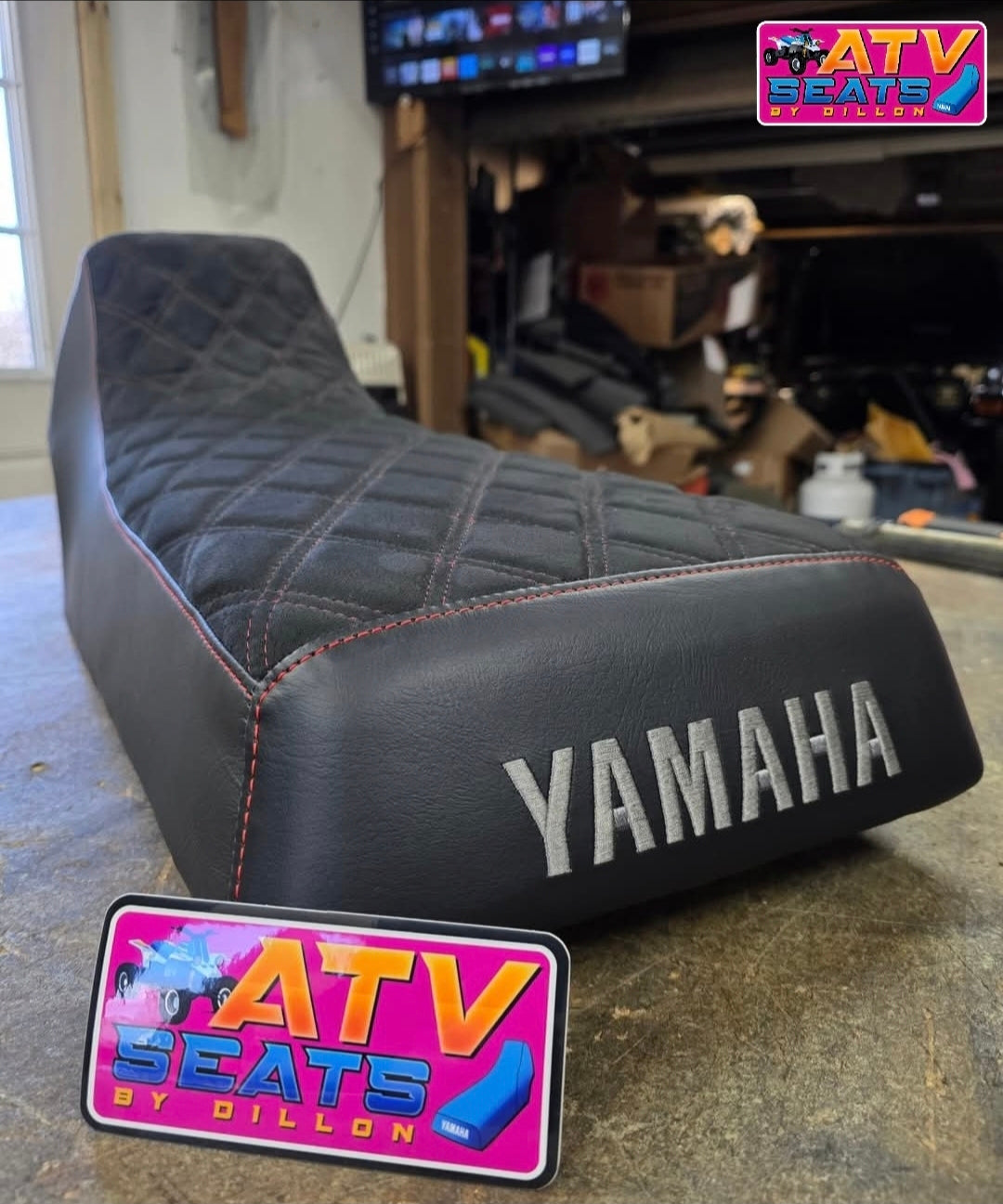 Full Complete Yamaha Banshee Seat W/ Suede Top Double Diamond